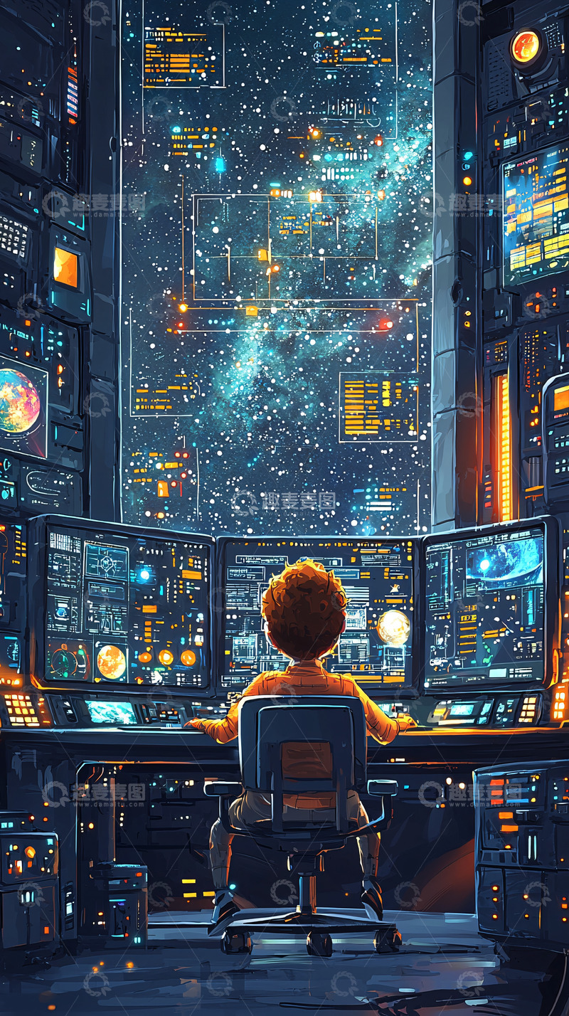 高清大图下载【趣麦麦图】科幻男孩