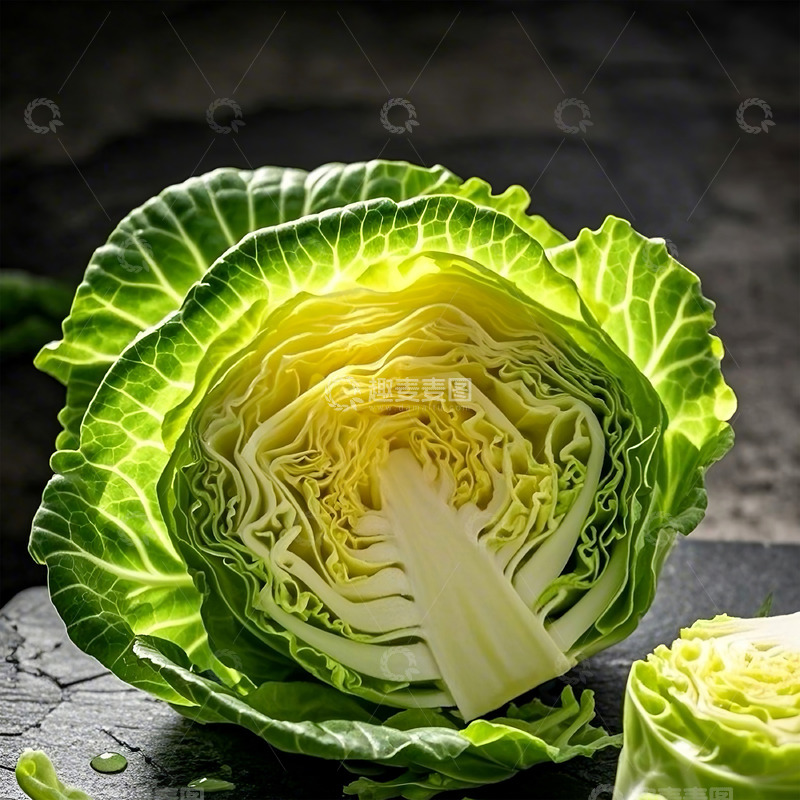 高清大图下载【趣麦麦图】一个新鲜的卷心菜