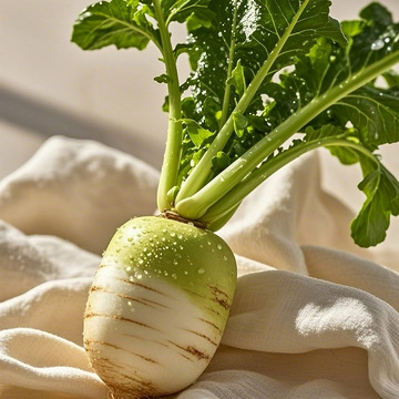 带着水珠的白萝卜