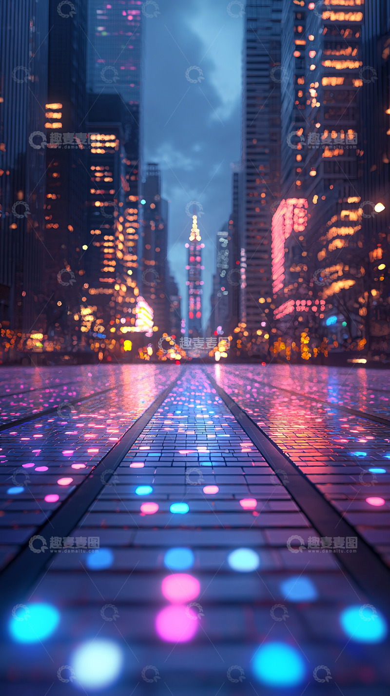 高清大图下载【趣麦麦图】夜晚都市街景