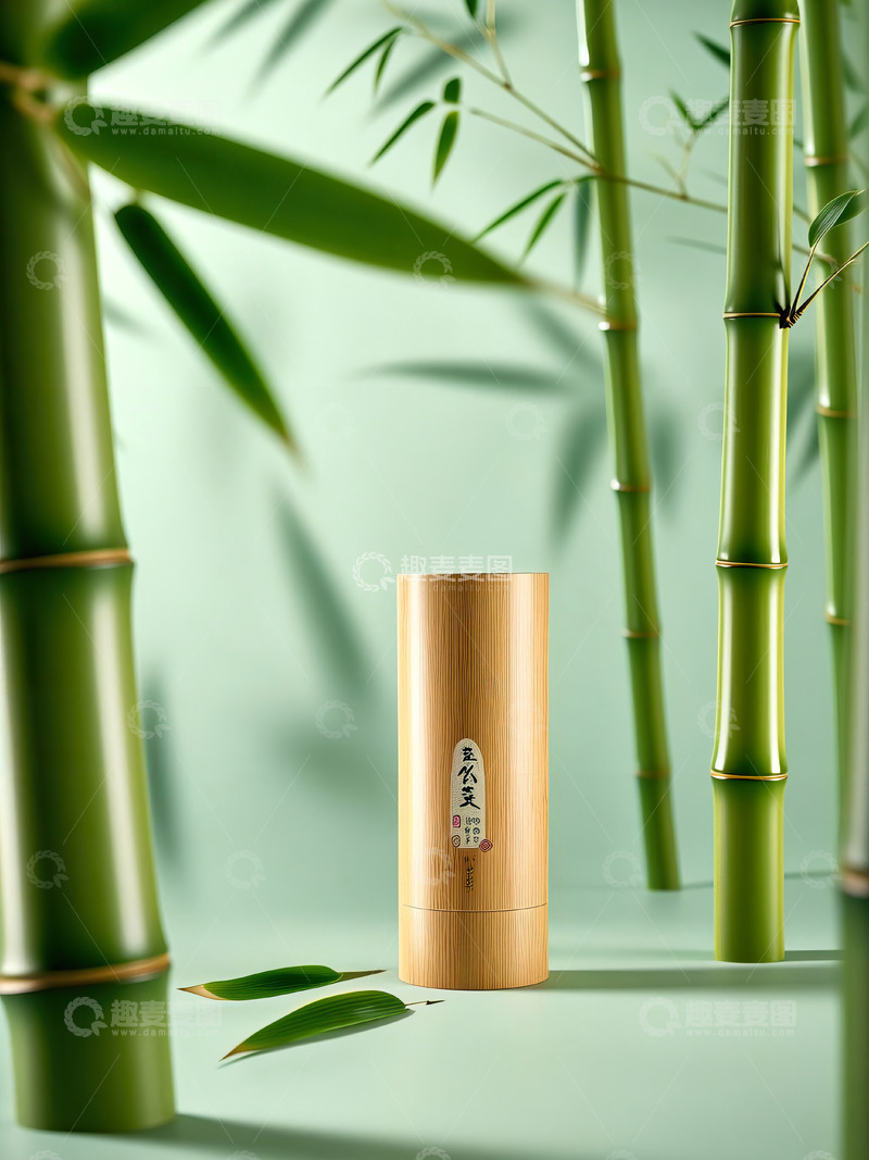 高清大图下载【趣麦麦图】竹子竹林场景电商展台背景