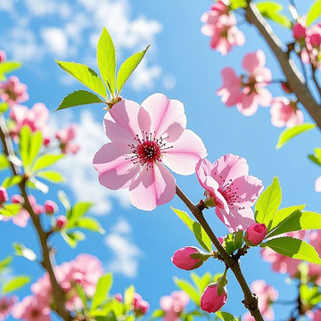 春天桃花植物摄影图1