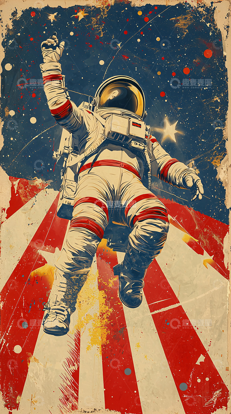 高清大图下载【趣麦麦图】太空宇航员