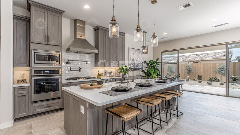 高清大图下载【趣麦麦图】现代化开放式厨房