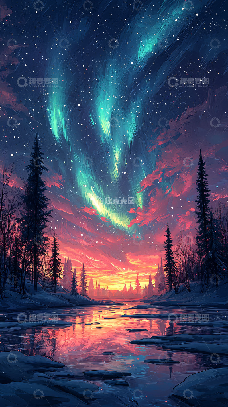 高清大图下载【趣麦麦图】极光
