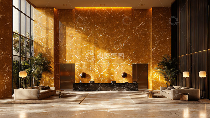 高清大图下载【趣麦麦图】奢华酒店大堂设计