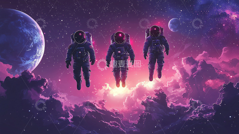 高清大图下载【趣麦麦图】宇宙宇航员