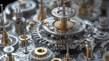 精密机械齿轮结构特写