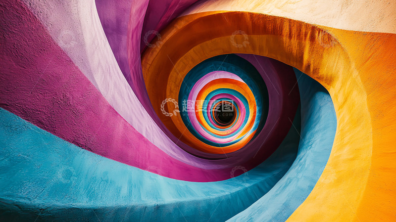 高清大图下载【趣麦麦图】彩色螺旋