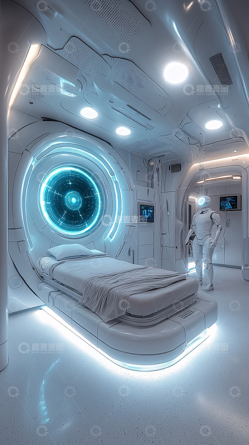 高清大图下载【趣麦麦图】未来科技感卧室