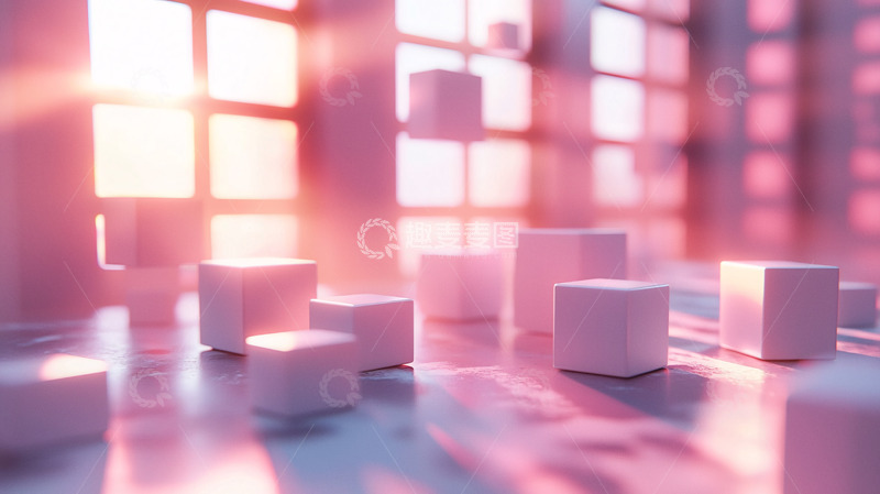 高清大图下载【趣麦麦图】粉色方块