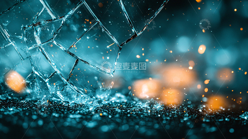 高清大图下载【趣麦麦图】破碎的玻璃