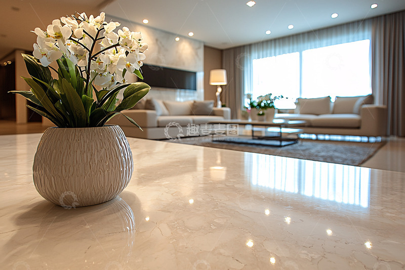 高清大图下载【趣麦麦图】现代简约客厅瓷砖地面