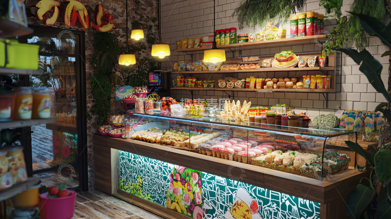 高清大图下载【趣麦麦图】热带风情小商店