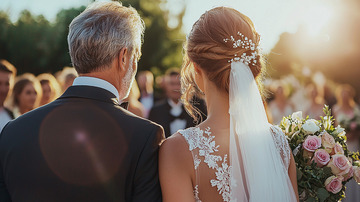 新娘父亲送女儿出嫁