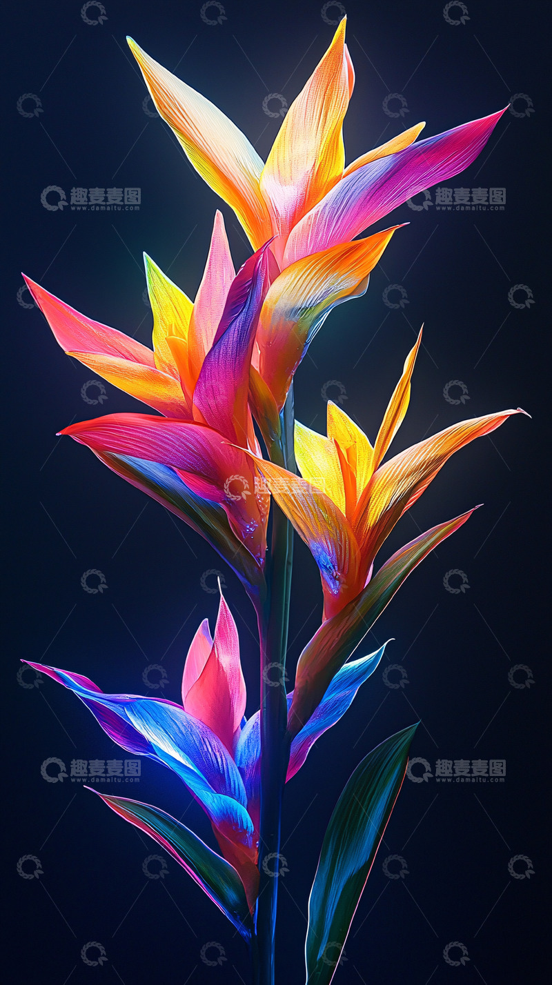 高清大图下载【趣麦麦图】彩色天堂鸟