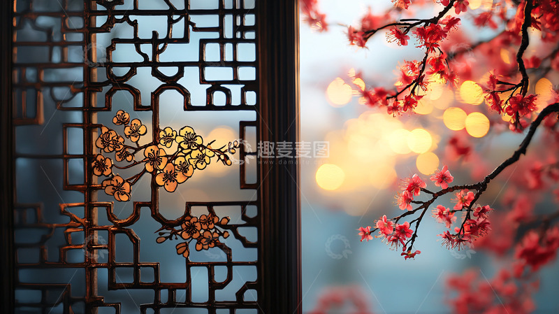 高清大图下载【趣麦麦图】中式花窗