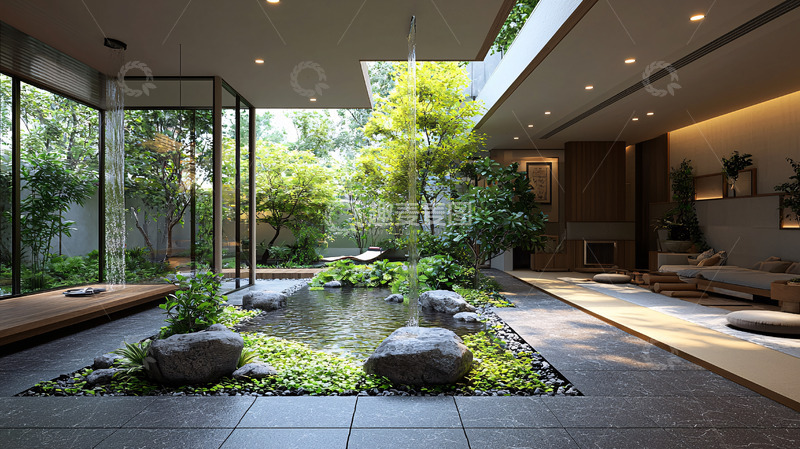 高清大图下载【趣麦麦图】室内庭院景观