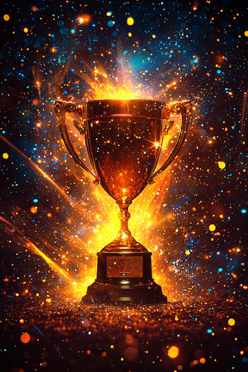 闪耀的金色奖杯