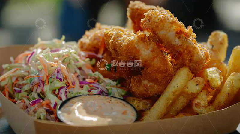 高清大图下载【趣麦麦图】炸鱼薯条