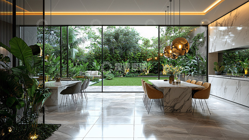 高清大图下载【趣麦麦图】现代极简风格餐厅