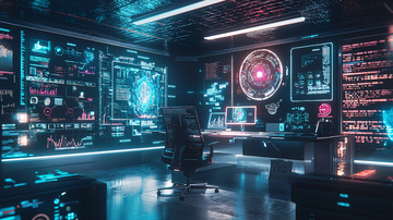 未来科技感房间