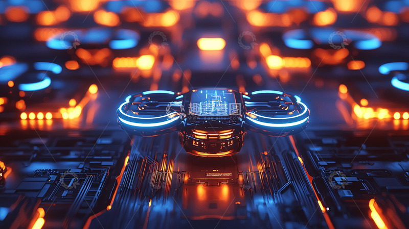 高清大图下载【趣麦麦图】科技感无人机