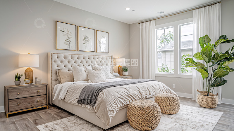 高清大图下载【趣麦麦图】现代简约卧室设计25