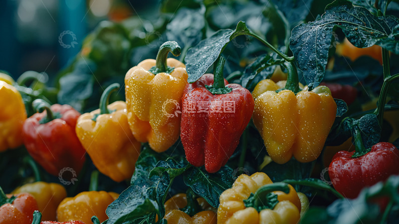 高清大图下载【趣麦麦图】鲜艳欲滴的彩色甜椒