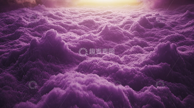高清大图下载【趣麦麦图】紫色梦幻山丘