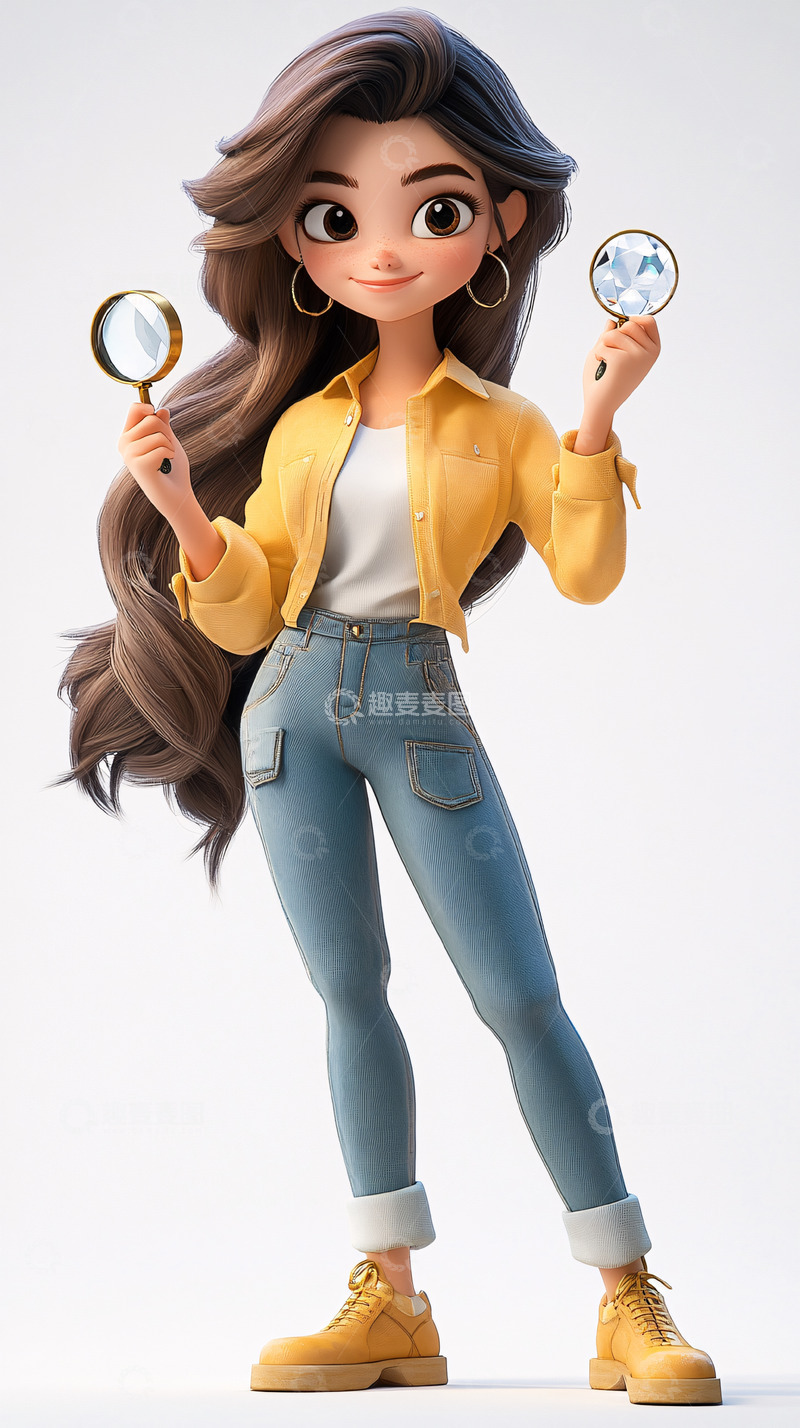 高清大图下载【趣麦麦图】卡通女孩27