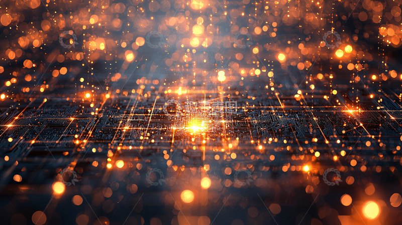 高清大图下载【趣麦麦图】科技感光斑电路板