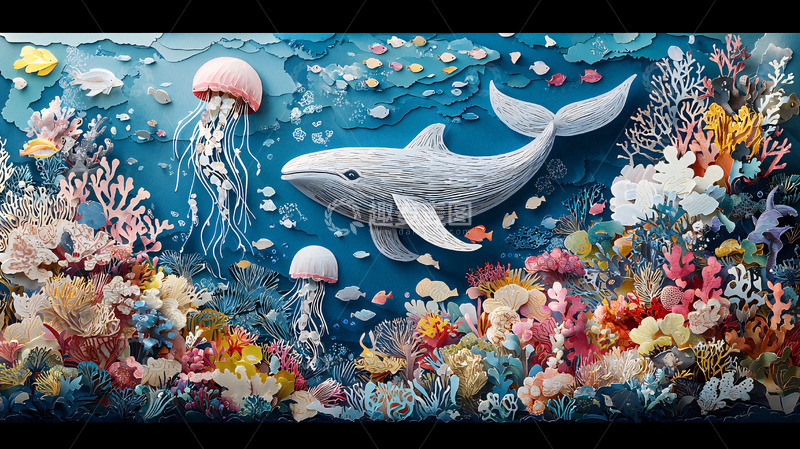 高清大图下载【趣麦麦图】粘土海洋生物作品