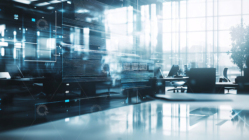 高清大图下载【趣麦麦图】现代化科技感办公室