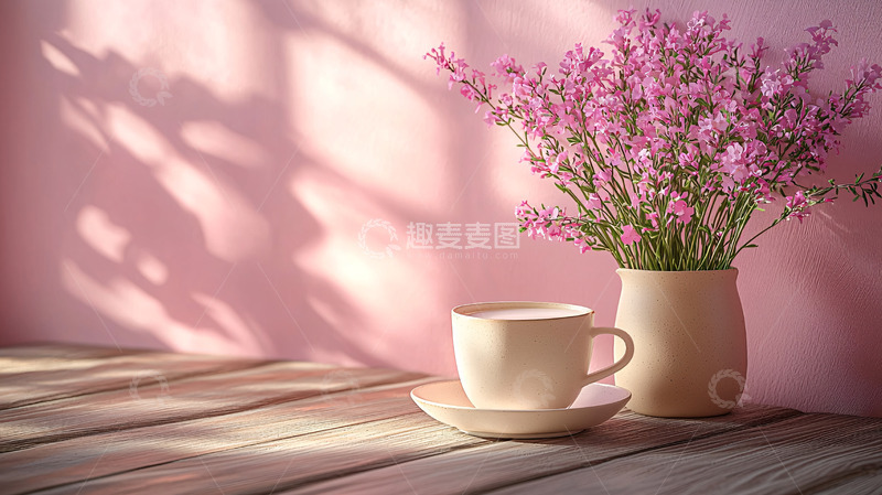 高清大图下载【趣麦麦图】粉色背景