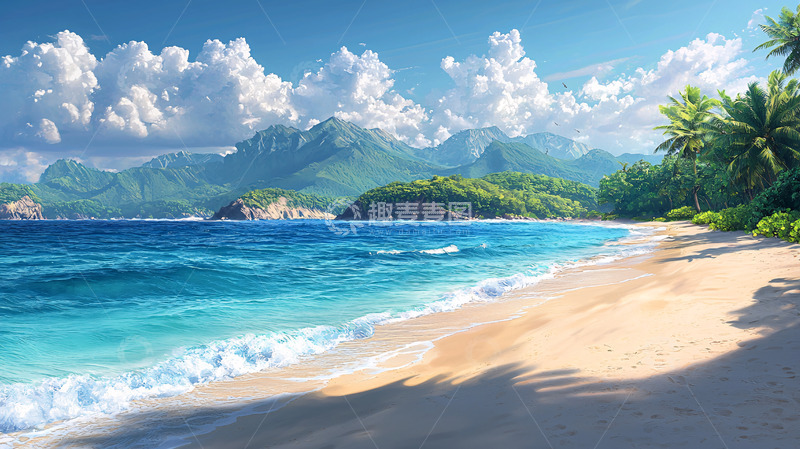 高清大图下载【趣麦麦图】阳光沙滩海岛风光