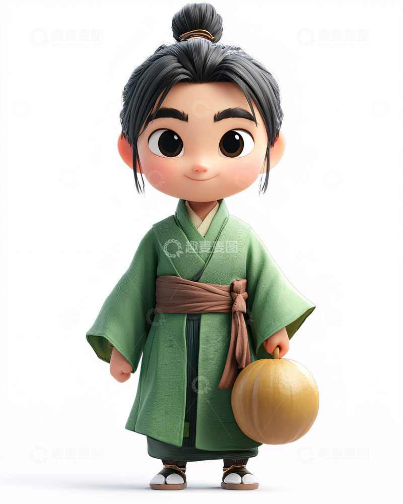 高清大图下载【趣麦麦图】卡通中国风男孩