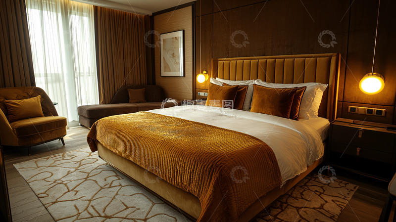 高清大图下载【趣麦麦图】高级酒店套房卧室
