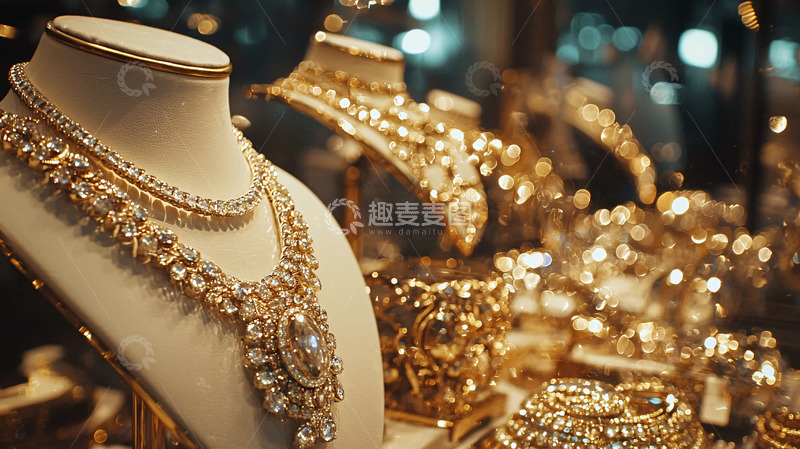 高清大图下载【趣麦麦图】奢华黄金珠宝展示