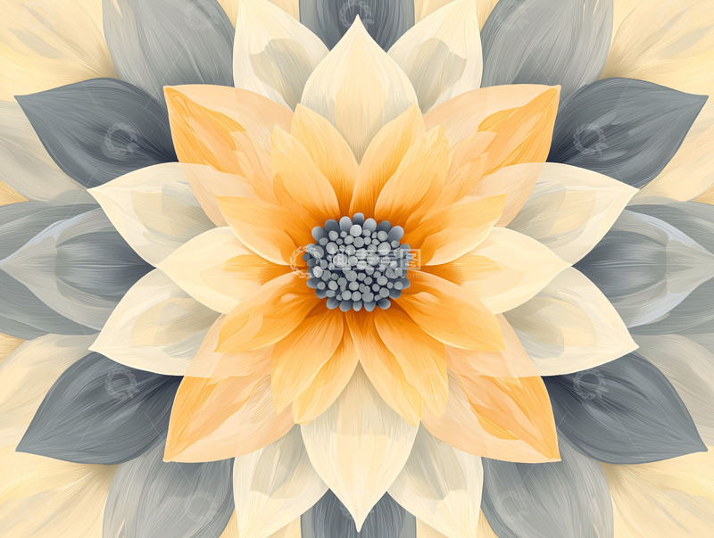 高清大图下载【趣麦麦图】抽象花卉图案