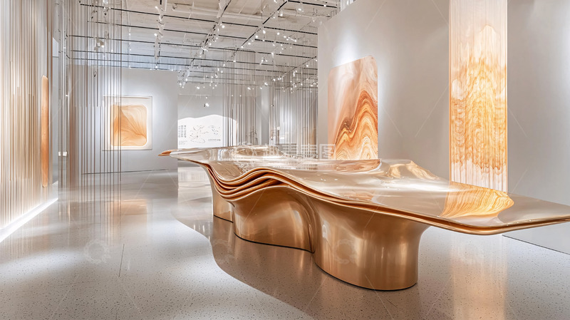 高清大图下载【趣麦麦图】极简艺术展厅场景