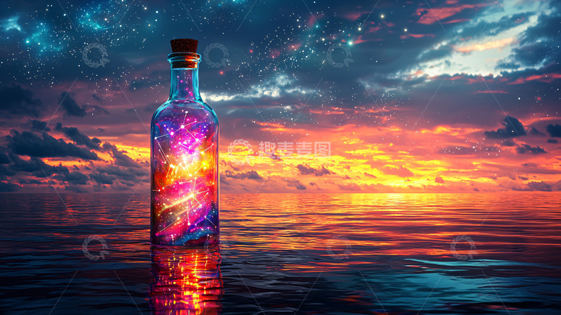 高清大图下载【趣麦麦图】-宇宙瓶子