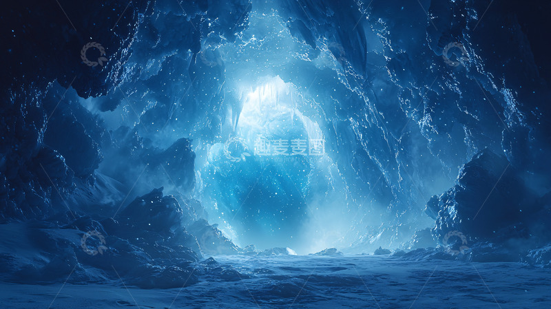 高清大图下载【趣麦麦图】冰雪洞穴发光中心