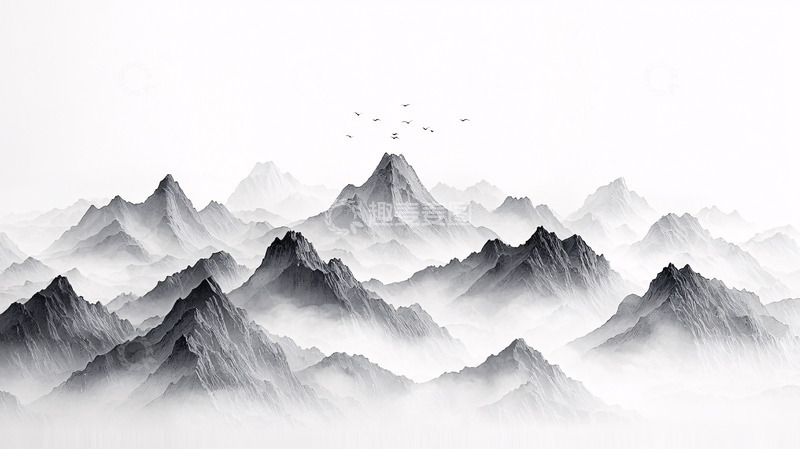 高清大图下载【趣麦麦图】水墨山水画142