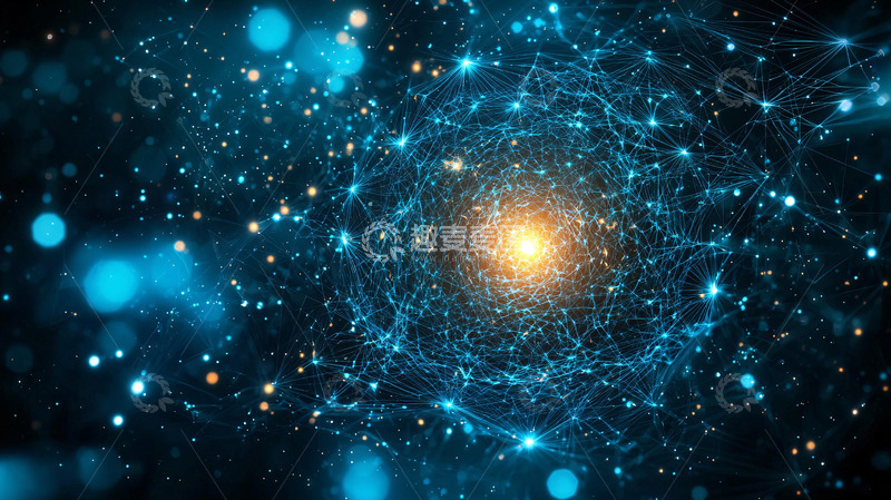 高清大图下载【趣麦麦图】蓝色星云中心的光芒