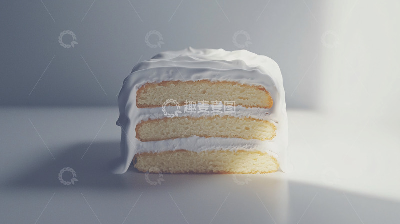 高清大图下载【趣麦麦图】三层奶油蛋糕