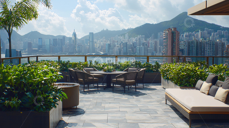 高清大图下载【趣麦麦图】香港城市景观阳台