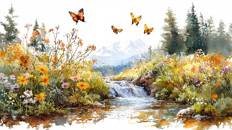 高清大图下载【趣麦麦图】水彩风景画