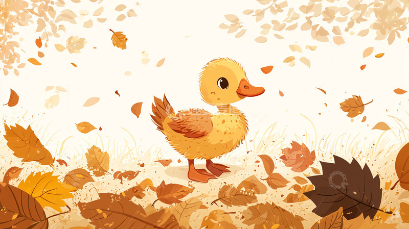高清大图下载【趣麦麦图】秋天小鸭