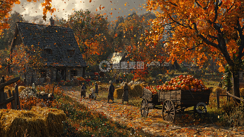高清大图下载【趣麦麦图】秋季乡村景色